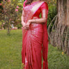 Divine Dark Pink Soft Silk Saree With Denouement Blouse Piece