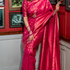Murmurous Dark Pink Soft Silk Saree With Traditional Blouse Piece