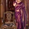 Artistic Purple Soft Silk Saree With Pulsating Blouse Piece