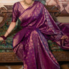 Artistic Purple Soft Silk Saree With Pulsating Blouse Piece