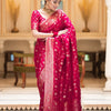 Glowing Dark Pink Soft Silk Saree With Gratifying Blouse Piece