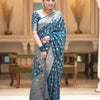 Gorgeous Firozi Soft Silk Saree With Sophisticated Blouse Piece