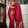 Cynosure Red Soft Silk Saree With Fugacious Blouse Piece