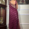Murmurous Wine Soft Silk Saree With Seraglio Blouse Piece
