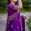 Amazing Purple Soft Silk Saree With Surpassing Blouse Piece