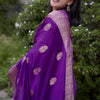 Amazing Purple Soft Silk Saree With Surpassing Blouse Piece