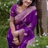 Amazing Purple Soft Silk Saree With Surpassing Blouse Piece