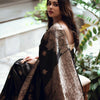 Extraordinary Black Soft Silk Saree With Alluring Blouse Piece