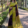 Demure Purple Soft Silk Saree With Delectable Blouse Piece