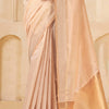 Opulent Beige Cotton Silk Saree With Propinquity Blouse Piece