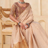 Opulent Beige Cotton Silk Saree With Propinquity Blouse Piece