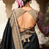Inspiring Black Soft Banarasi Silk Saree With Refreshing Blouse Piece