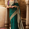 Incomparable Dark Green Soft Banarasi Silk Saree With Lassitude Blouse Piece