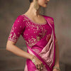 Splendiferous Baby Pink Banarasi Satin Silk Saree With Prodigal Blouse