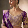 Desuetude Lavender Banarasi Satin Silk Saree With Breathtaking Blouse