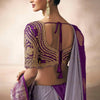 Desuetude Lavender Banarasi Satin Silk Saree With Breathtaking Blouse