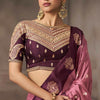 Ineffable Pink Banarasi Satin Silk Saree With Vibrant Blouse