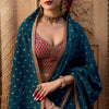 Rhapsody Rama Pure Viscose Crape Silk Saree With Arresting Blouse Piece
