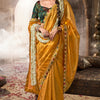 Resonant Mustard Pure Tissue Banarasi Silk Saree With Vivacious Blouse Piece