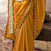 Resonant Mustard Pure Tissue Banarasi Silk Saree With Vivacious Blouse Piece