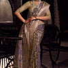 Invaluable Lavender Pure Viscose Tissue Banrasi Silk Saree With Groovy Blouse Piece