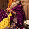 Resplendent Purple Pure Viscose Dola Silk Saree With Nectarous Blouse Piece