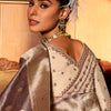 Zephyr Brown Paithani Silk Saree With Allure Blouse Piece