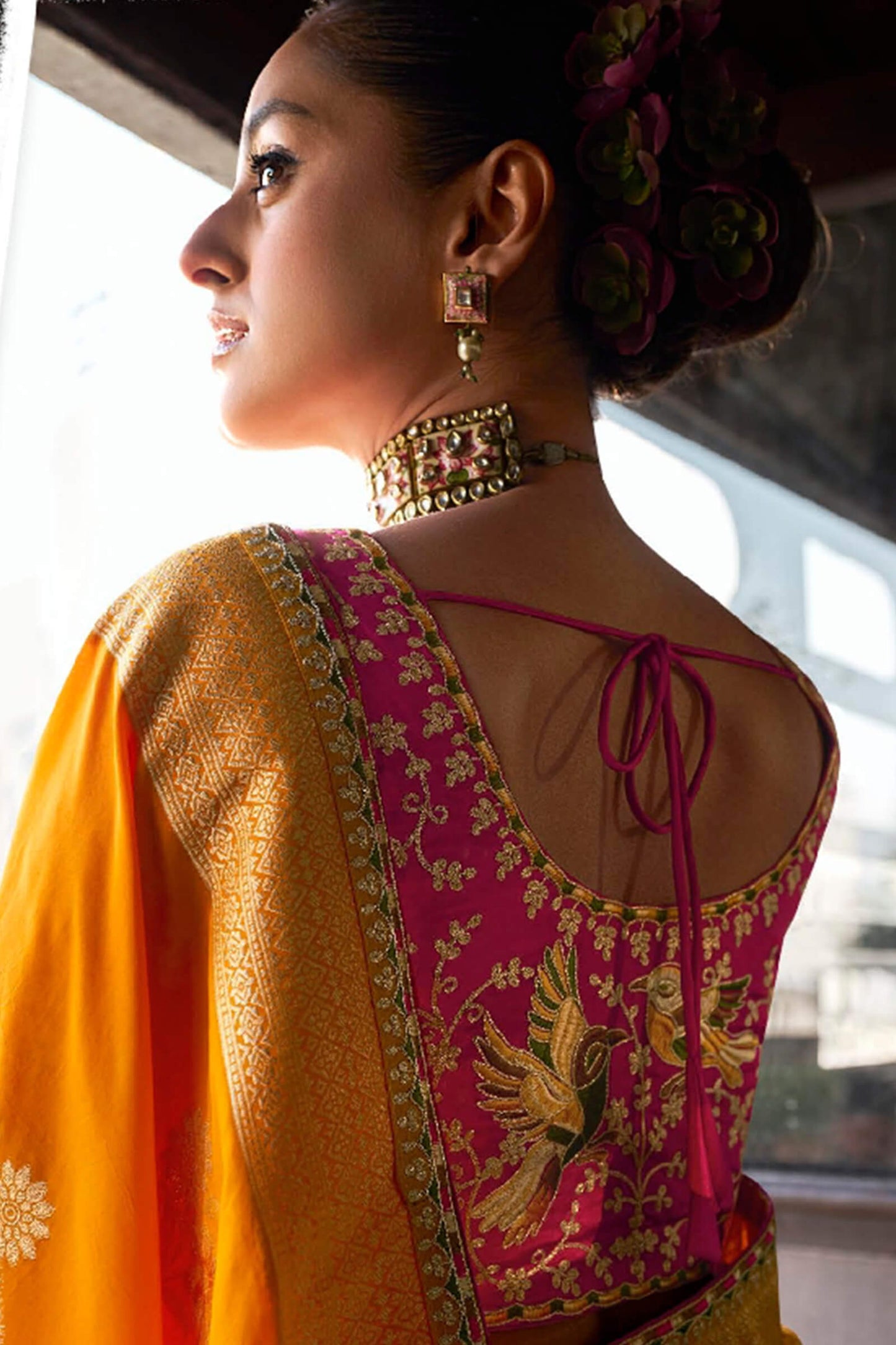 Classy Yellow Pure Viscose Dola Silk Saree With Super classy Blouse Piece