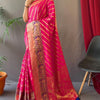 Desultory Dark Pink Paithani Silk Saree With Murmurous Blouse Piece