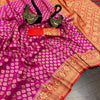 Opulent Dark Pink Soft Banarasi Silk Saree With Exceptional Blouse Piece
