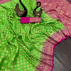 Radiant Perrot Soft Banarasi Silk Saree With Desirable Blouse Piece