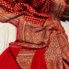 Stunner Red Soft Banarasi Silk Saree With Ideal Blouse Piece