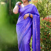 Seraglio Royal Blue Kanjivaram Silk Saree With Eloquence Blouse Piece