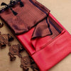 Precious Dark Pink Kanjivaram Silk Saree With Phenomenal Blouse Piece