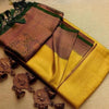 Demure Yellow Kanjivaram Silk Saree With Elision Blouse Piece