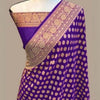 Twirling Royal Blue Soft Banarasi Silk Saree With Divine Blouse Piece