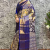 Imbrication Royal Blue Kanjivaram Silk Saree With Glamorous Blouse Piece
