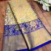 Mesmeric Royal Blue Kanjivaram Silk Saree With Beauteous Blouse Piece