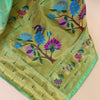 Brood Pista Paithani Silk Saree With Woebegone Blouse Piece