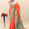 Classy Orange Paithani Silk Saree With Precious Blouse Piece