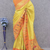 Jazzy Yellow Paithani Silk Saree With Opulent Blouse Piece