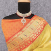 Jazzy Yellow Paithani Silk Saree With Opulent Blouse Piece
