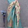 Unique Beige Digital Printed Soft Silk Saree With Appealing Blouse Piece