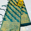 Ratatouille Rama Organza Silk Saree With Lissome Blouse Piece