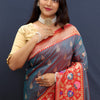 Exquisite Rama Paithani Silk Saree With Luminous Blouse Piece