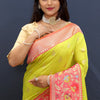 Appealing Yellow Paithani Silk Saree With Scintillating Blouse Piece