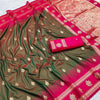 Surpassing Green Soft Banarasi Silk Saree With Zephyr Blouse Piece