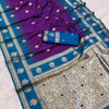 Classy Purple Soft Banarasi Silk Saree With Murmurous Blouse Piece