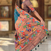 Lassitude Rama Paithani Silk Saree With Nemesis Blouse Piece