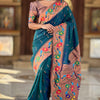 Lassitude Rama Paithani Silk Saree With Nemesis Blouse Piece